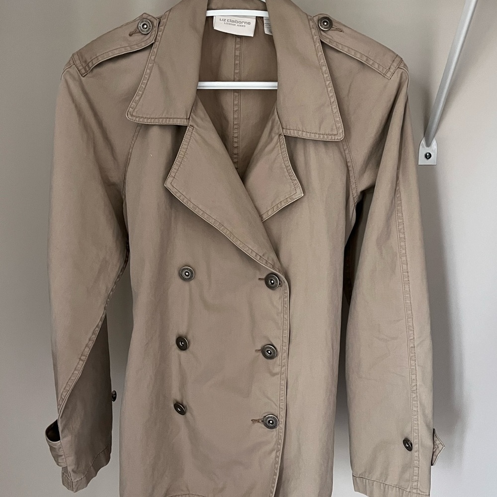 3 for $30 Liz Claiborne Beige Double-Breasted Trench Coat